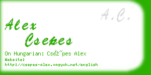 alex csepes business card